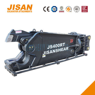 قیچی فلزی بیل مکانیکی JS400RT طراحی شده برای حداکثر راندمان و استحکام، چرخش 360 درجه، شیر سرعت و نیروی برش 800T