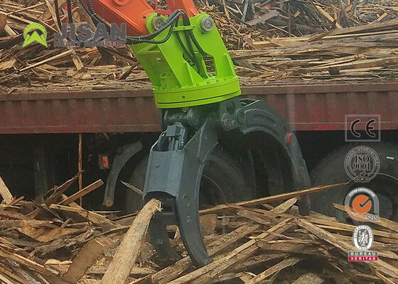 دو قفل چرخش هیدرولیک چوب گرفت 1800mm فک باز کردن برای CAT 336 حفاری