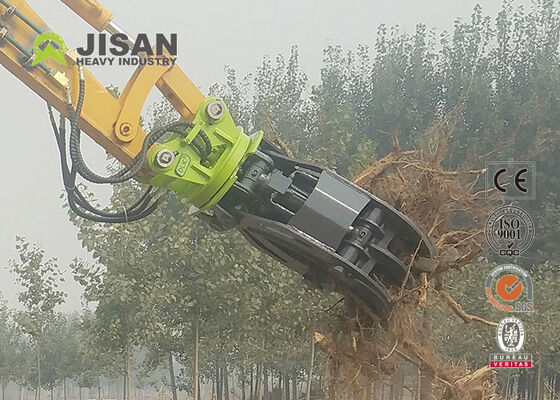دو قفل چرخش هیدرولیک چوب گرفت 1800mm فک باز کردن برای CAT 336 حفاری