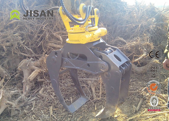360 درجه چرخش هیدرولیک چوب گرفت 45 تن فشرده سازی نیروی برای 20-30 تن حفاری